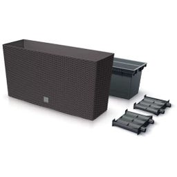Bloembak Rato Case M met Planteninzet - 77 x 23,5 cm - Bruin