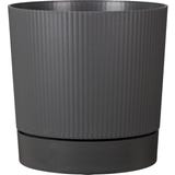 Scheurich Lino+ Planter, Metallic Grey