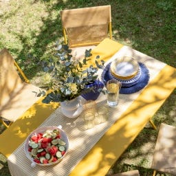 Table de Jardin Pliante BALCONY 140 x 80 cm - Miel