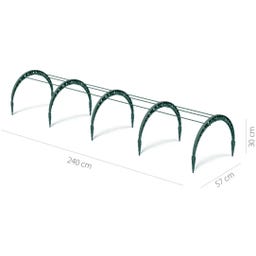 Prosperplast Garten Folientunnel - waldgrün - L 238 cm