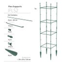 Prosperplast Pflanzenstütze / Rankhilfe - 29 x 29 x 120 cm