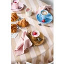 Ib Laursen Tischdecke Linus hellbraun/rose - 1 Set