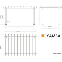 Sojag Pergola Yamba 10 x 16 mit Sonnensegel