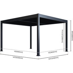 Pergola Grand Tuscan 1214 | inkl. Lamellendach