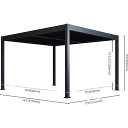 Pergola Grand Tuscan 1214 | inkl. Lamellendach - 1 Stk.