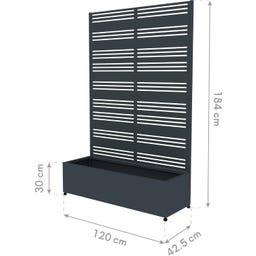 Westmann Pflanzkasten mit Rankgitter Dekora 2 - 43 x 120 x 184 cm