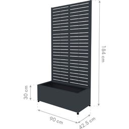 Westmann Pflanzkasten mit Rankgitter Dekora 1 - 43 x 90 x 184 cm