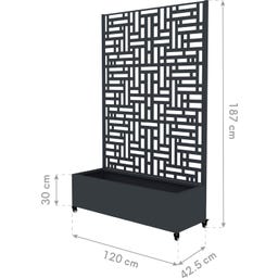 Westmann Pflanzkasten mit Rankgitter Dekora 3 - 43 x 120 x 187 cm