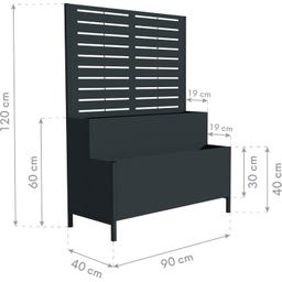 Westmann Pflanzkasten mit Rankgitter Dekora 5 - 40 x 90 x 120 cm