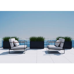 Herstera Pflanzkübel Cube - anthrazit - 100 x 30 x 50 cm