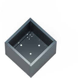 Herstera Bac à Plantes Cube, Anthracite - 60 x 60 x 60 cm