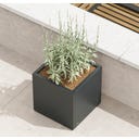 Herstera Kvetináč Cube antracitový - 60 x 60 x 60 cm