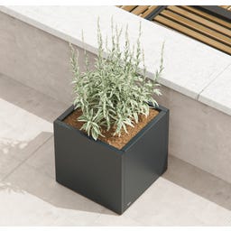 Herstera Kvetináč Cube antracitový - 60 x 60 x 60 cm