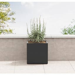 Herstera Kvetináč Cube antracitový - 60 x 60 x 60 cm
