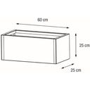 Herstera Pflanzkübel Cube Balkon - anthrazit - 60 x 25 x 25 cm