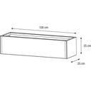 Herstera Pflanzkübel Cube Balkon - anthrazit - 100 x 25 x 25 cm