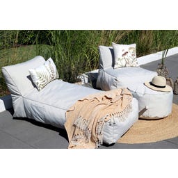 Chic Antique Lounge Puff für draussen - 1 Stk.