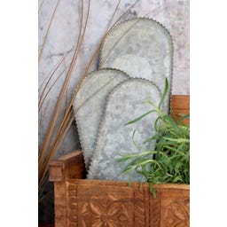 Chic Antique Tablett mit Spitzenkante 3er