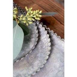 Chic Antique Tablett mit Spitzenkante 3er