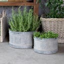 Chic Antique Übertopf mit Rillen 2er