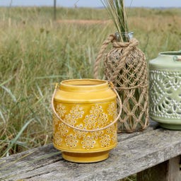 Chic Antique Windlicht gelb