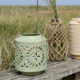 Chic Antique Windlicht grün