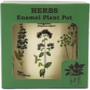 Pot de Fleurs en Émail Herbes Aromatiques - 1 pcs