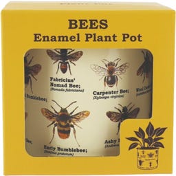 Gift Republic Pot de Fleurs en Émail Abeilles - 1 pcs