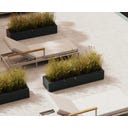 Herstera Vaso per Piante Cube XIC - Antracite - 150 x 40 x 25 cm