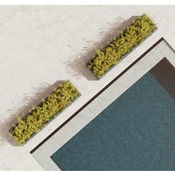 Herstera Vaso per Piante Cube XIC - Antracite - 150 x 40 x 25 cm