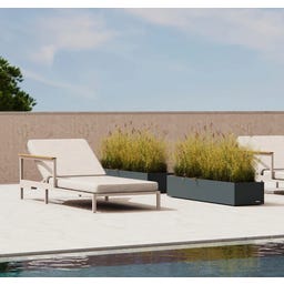 Herstera Vaso per Piante Cube XIC - Antracite - 150 x 40 x 25 cm