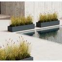 Herstera Vaso per Piante Cube XIC - Antracite - 150 x 40 x 25 cm