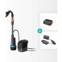 Batteridriven Regnvattentunspump 2400 ComfortAutomatic 18V P4A Ready-To-Use Set