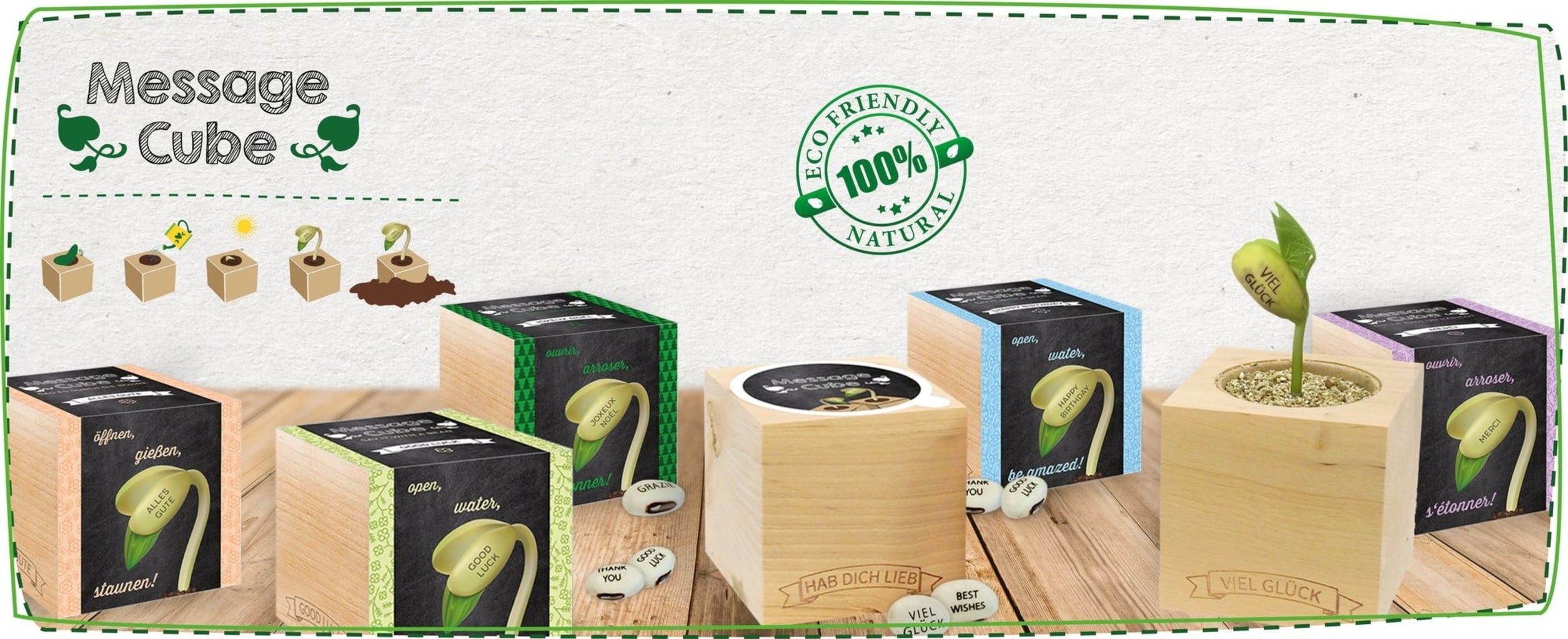 Feel Green Message Cube 