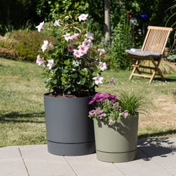 Scheurich Doniczka Plano+ Moss Green - Ø 29 cm