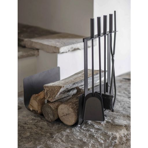 Garden Trading Firewood Holder with 4 Fireplace Tools - 1 Set