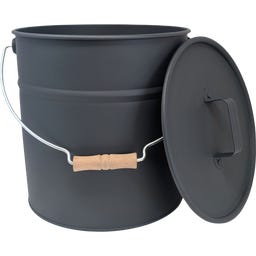 LIVLIG Metalleimer mit Deckel 12L - Anthrazit