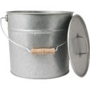 Metal Bucket with Lid, 12 L, Zinc