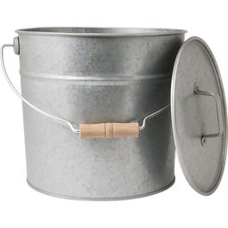 Livlig Metal Bucket with Lid, 12 L - Zinc