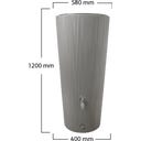 Garantia LINUS 2in1 Regenspeicher Zinkgrau 220 L - 1 Stk.
