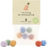 Blumenmurmeln "Viel Erfolg, du Gl&uuml;ckskind"