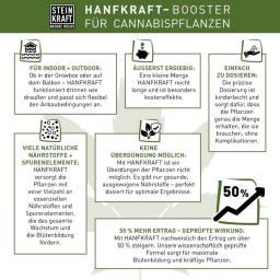 Steinkraft HANFKRAFT Concime Fogliare con Zeolite