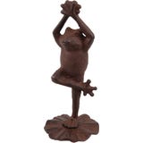 Milj&ouml;g&aring;rden Okrasna žaba "Yoga" iz litega železa
