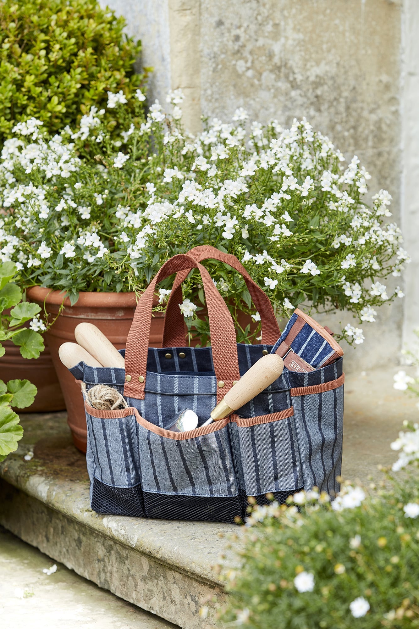 Sophie Conran - Blue Ticking Gardener's Tool Bag - 1 item