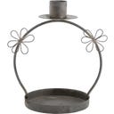 Chic Antique Kerzenständer mit Blumen - 14 cm