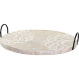 Chic Antique Tablett m Schnitzerein
