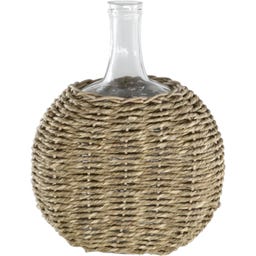 Chic Antique Flasche mit geflochtenem Boden - 28 cm