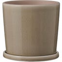 IB Laursen Beige Flowerpot with Saucer - 14 cm
