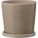 IB Laursen Beige Flowerpot with Saucer - 11,5 cm
