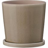 IB Laursen Beige Flowerpot with Saucer